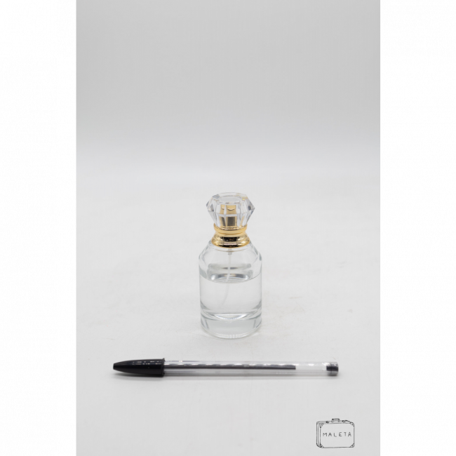 FRASCO DE PERFUME COM DETALHE DOURADO