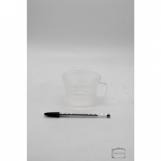 CANECA DE VIDRO CANELADO - LS