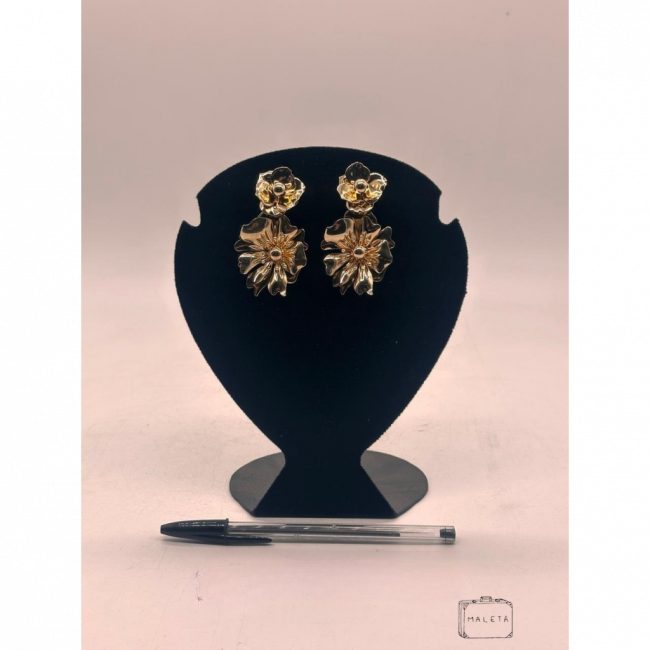BRINCO DOURADO FLOR ORGÂNICA - LS