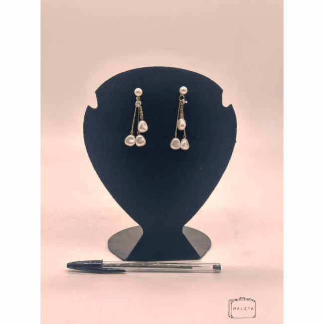 BRINCO DOURADO COM PEROLAS PENDURADAS - LS