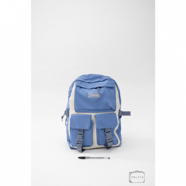 MOCHILA TACTEL AZUL CLARO (FASHION)