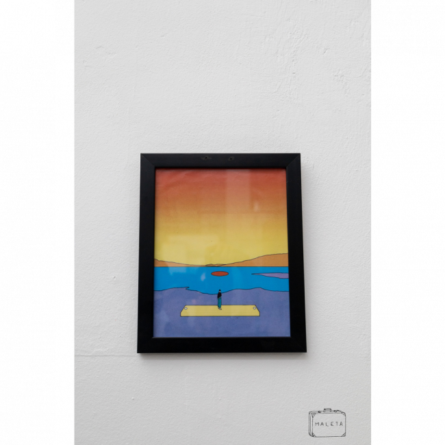 QUADRO HOMEM PONTE - 29X24