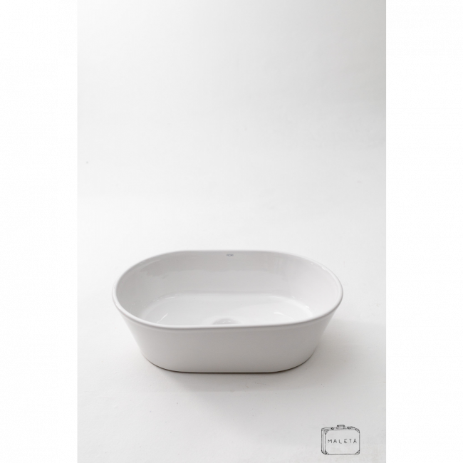 CUBA CERÂMICA OVAL BRANCA 