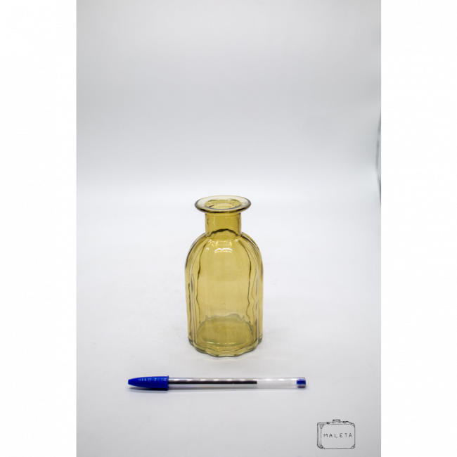 VASO VIDRO BAIXO AMARELO