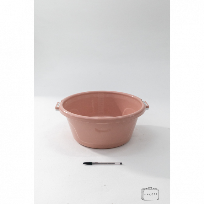 BACIA PLÁSTICA ROSA CLARO - 14 LITROS