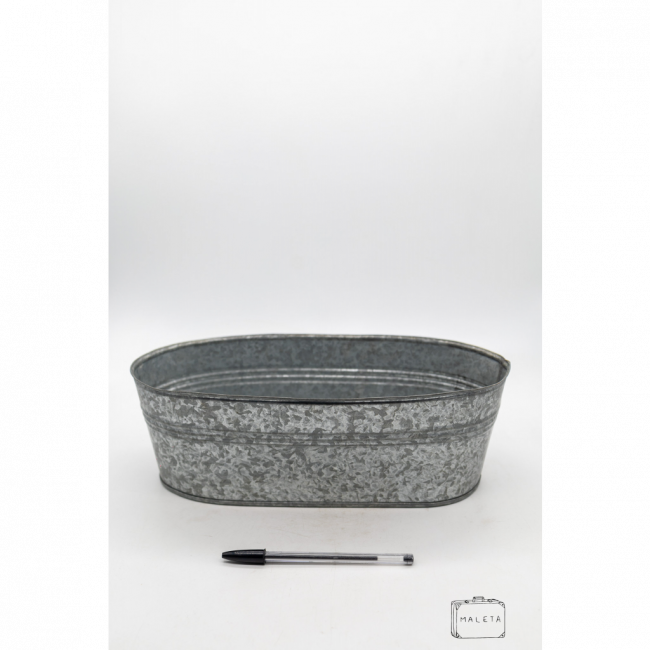 VASO METAL OVAL JARDIM