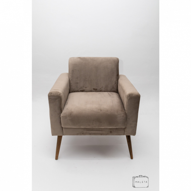 POLTRONA SUEDE CINZA CLARA
