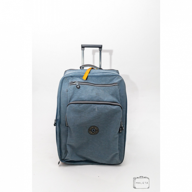 MALA DE VIAGEM TACTEL AZUL COM RODINHAS - GRANDE