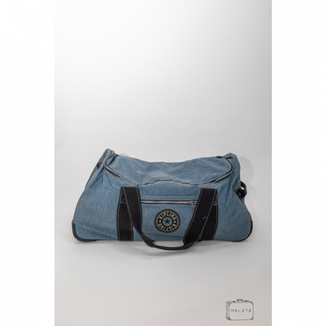 MALA DE VIAGEM AZUL TACTEL COM BOLSOS