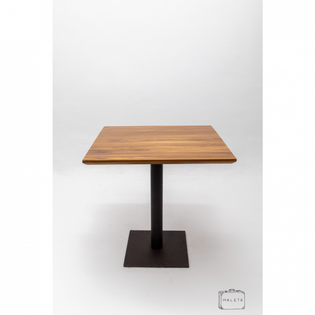 MESA QUADRADA BASE PRETA FERNANDO JAEGER - L0,75XP0,75XA0,78