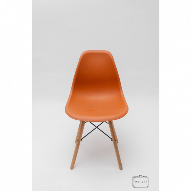 CADEIRA EAMES WOOD LARANJA