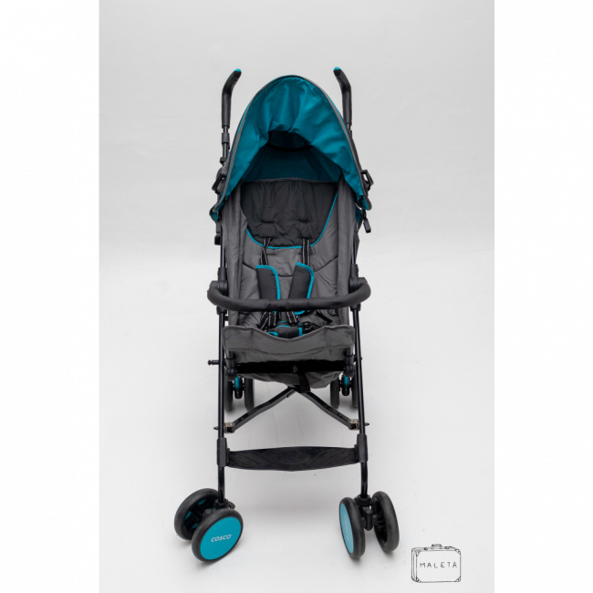 CARRINHO DE BEBÊ COSCO CINZA E AZUL