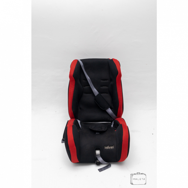 CADEIRINHA INFANTIL PARA CARRO PRETO E VERMELHO INFANT