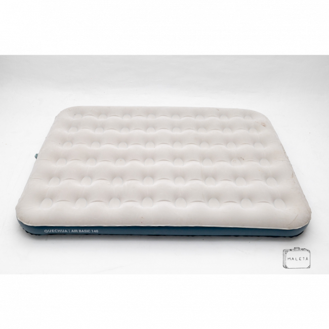 COLCHÃO INFLÁVEL CASAL AZUL/CINZA QUECHUA - L1,39XA1,89