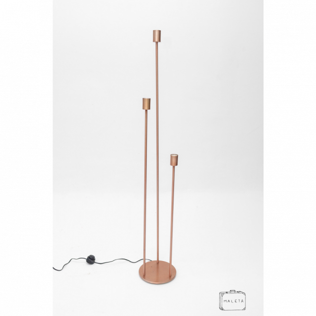 LUMINÁRIA DE PISO ROSE GOLD TRIPLA (SEM CÚPULA) - A1,48