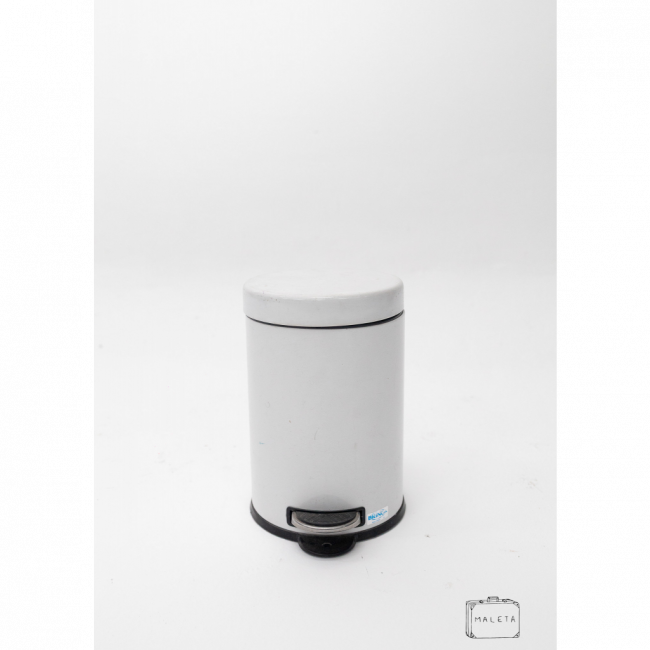LIXEIRA DE PISO BRANCA COM PEDAL - D0,20XA0,30