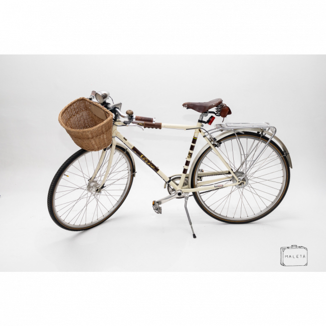 BICICLETA BROONKS MARROM E BRANCA VINTAGE