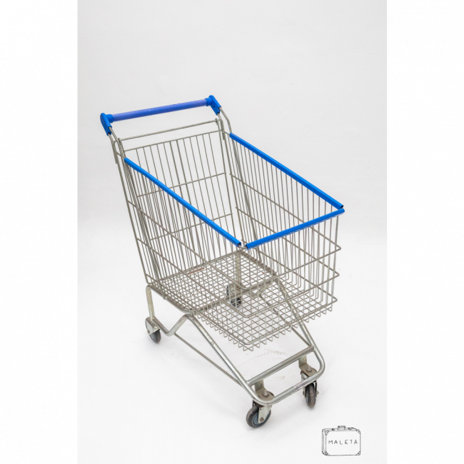 CARRINHO DE SUPERMERCADO COM DETALHES AZUL - L0,49XP0,92XA1,00