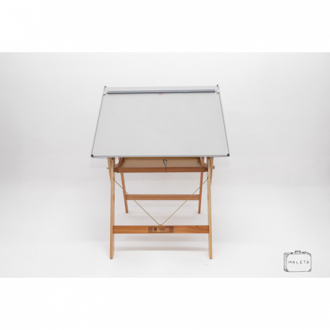 MESA DE DESENHO BASE DE MADEIRA TAMPO CINZA - L1,00XP0,80XA1,25