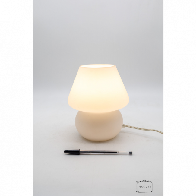 LUMINÁRIA DE MESA COGUMELO BRANCO JATEADO