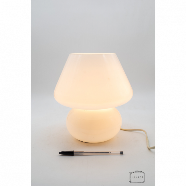 LUMINÁRIA DE MESA COGUMELO VIDRO LEITOSO (COM RACHADURA)