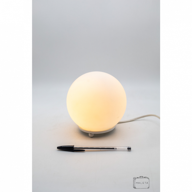 LUMINÁRIA DE MESA BOLINHA VIDRO JATEADO