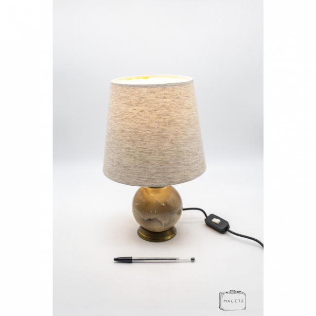 LUMINÁRIA DE MESA BOLINHA MESCLADA MARROM