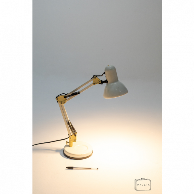 LUMINÁRIA DE MESA ARTICULADA BRANCA - MÉDIO