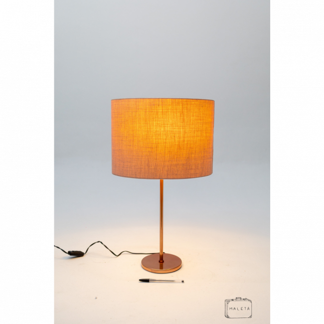 LUMINÁRIA DE MESA HASTEA ROSEGOLD BASE REDONDA