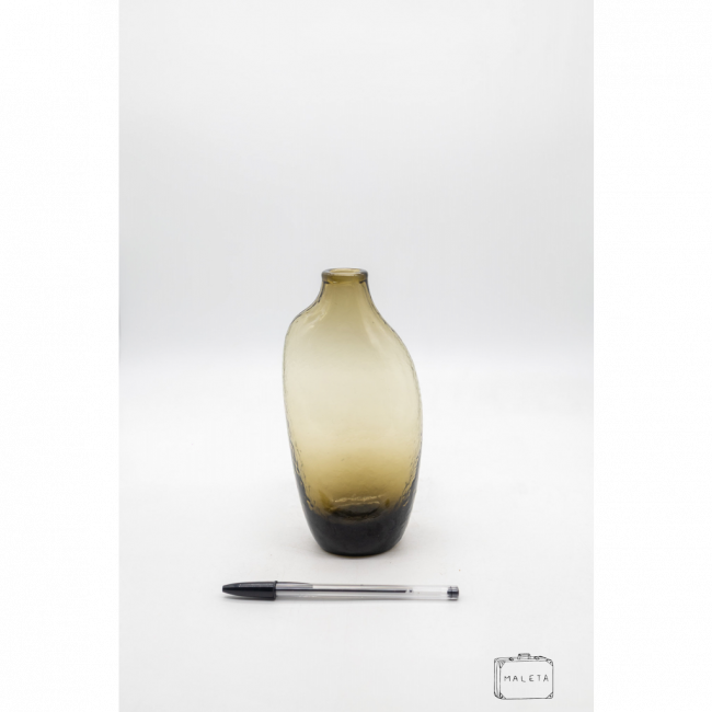 VASO DE VIDRO ORGÂNICO MARROM
