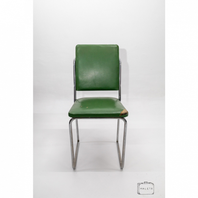 CADEIRA COM ESTOFADO VERDE