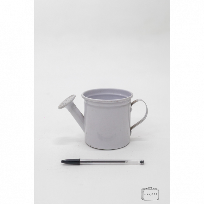 REGADOR DE METAL BRANCO – PEQUENO