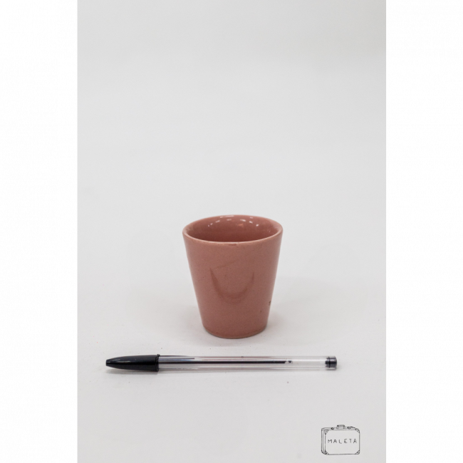 MINI VASO DE CERÂMICA ROSA QUEIMADO CLARO