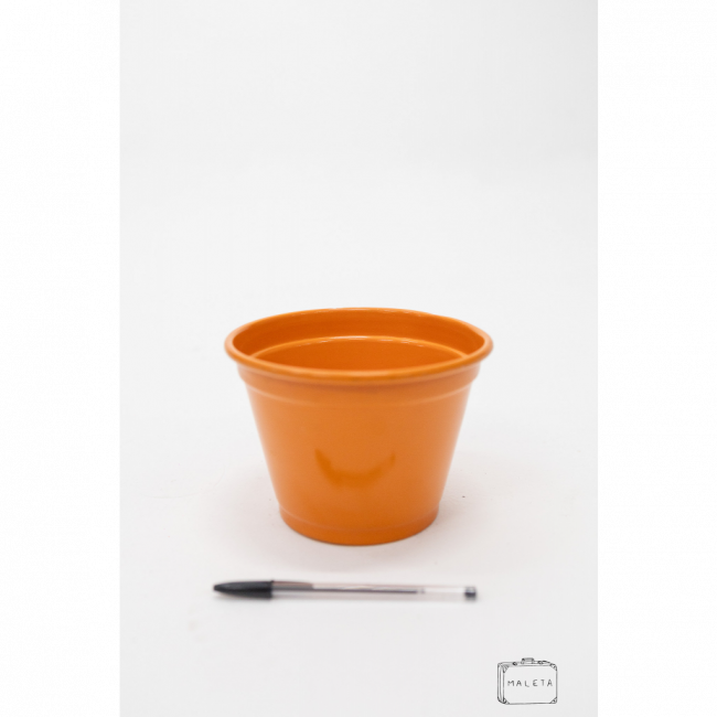VASO CÔNICO DE METAL LARANJA