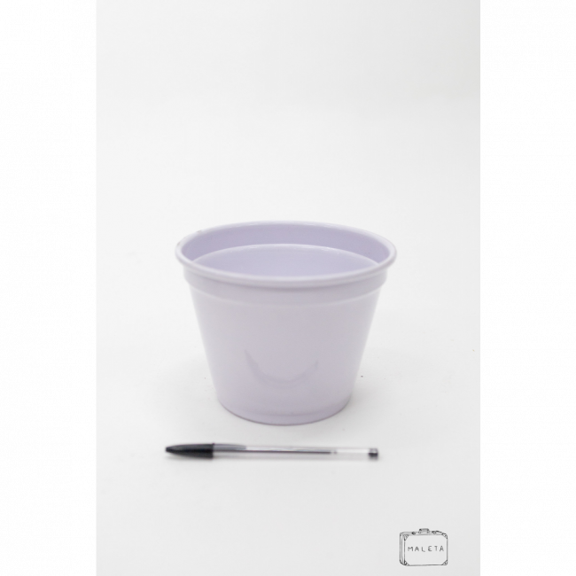 CACHEPÔ DE CERÂMICA CÔNICO BRANCO LISO
