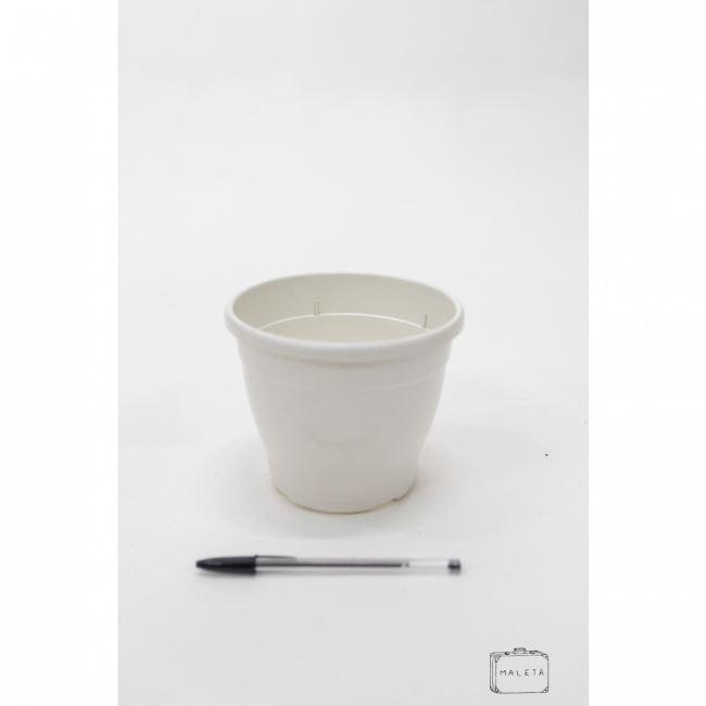 VASO DE PLÁSTICO BRANCO SIMPLES
