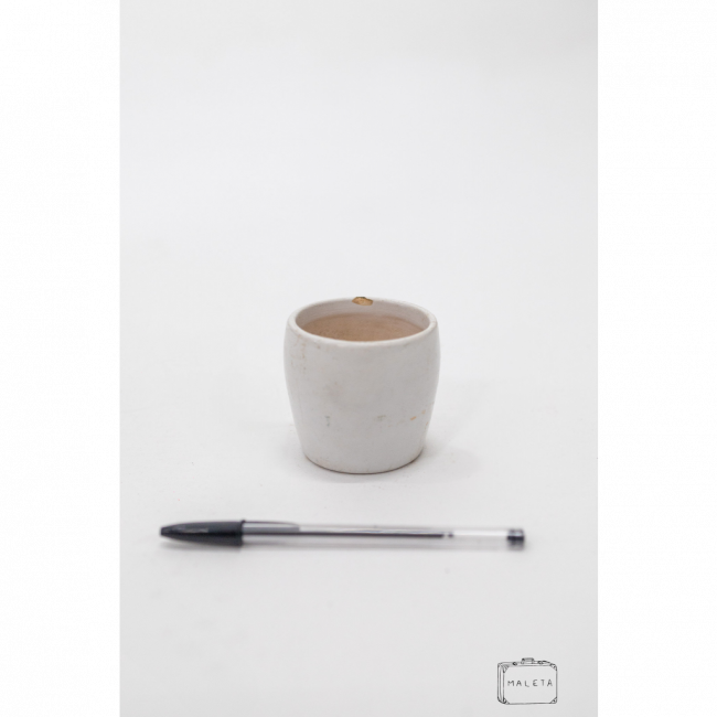 MINI VASO DE CERÂMICA BRANCO
