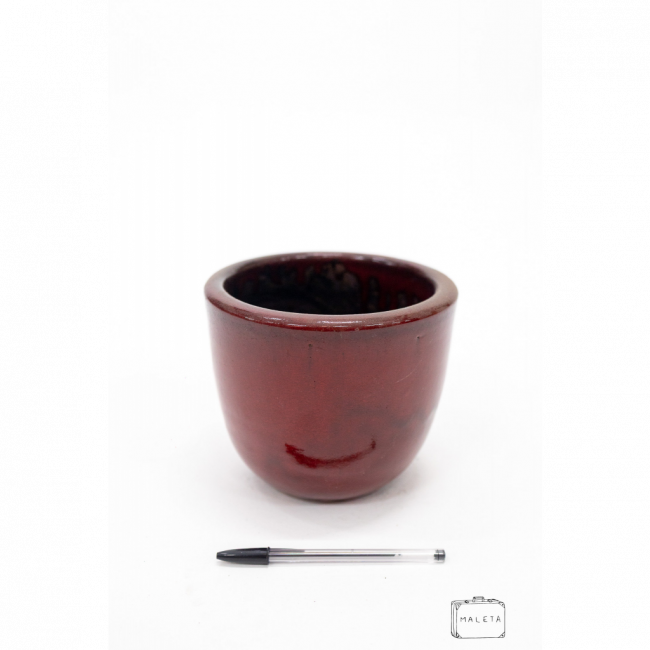 CACHEPÔ DE CERÂMICA VINHO