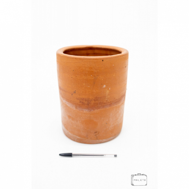 CACHEPÔ DE BARRO CILÍNDRICO – GRANDE