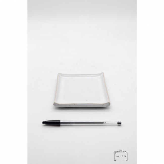PORTA-OBJETOS CERÂMICA QUADRADO BRANCO