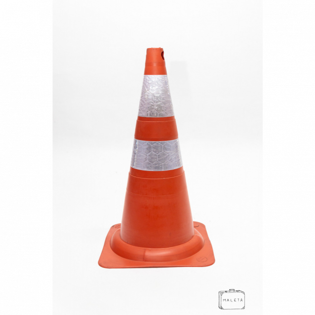 CONE DE SINALIZAÇÃO LARANJA REFLETIVO COLMEIA - A0,74