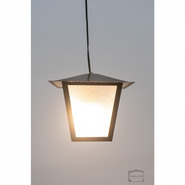 LUMINÁRIA PENDENTE COLONIAL QUADRADA