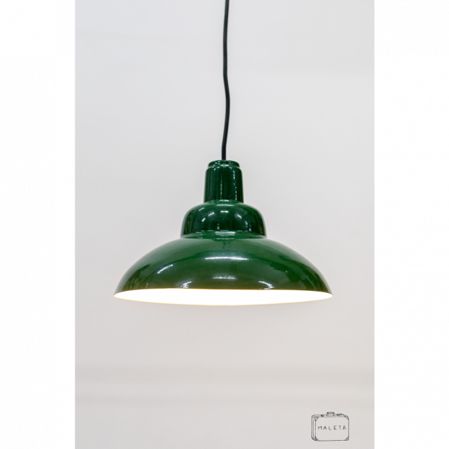 LUMINÁRIA PENDENTE PANELA VERDE ESCURO - D0,33