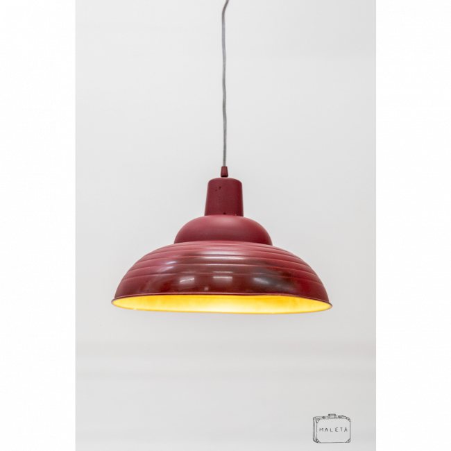 LUMINÁRIA PENDENTE PANELA VERMELHA FOSCA - D0,36