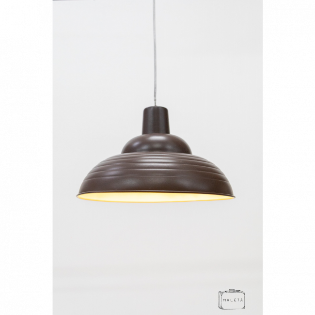 LUMINÁRIA PENDENTE PANELA MARROM - D0,35