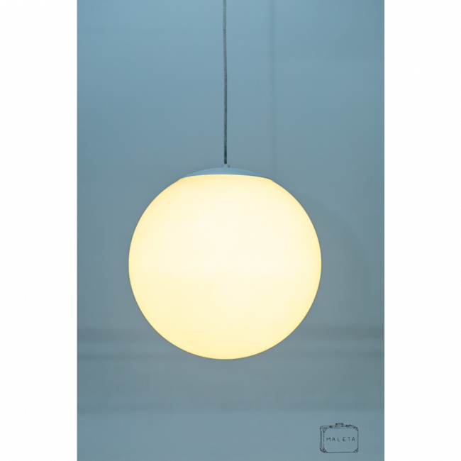 LUMINÁRIA PENDENTE BOLA LEITOSA FOSCA - GRANDE