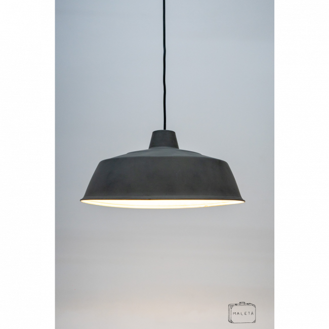 LUMINÁRIA PENDENTE PANELA CINZA - D0,36