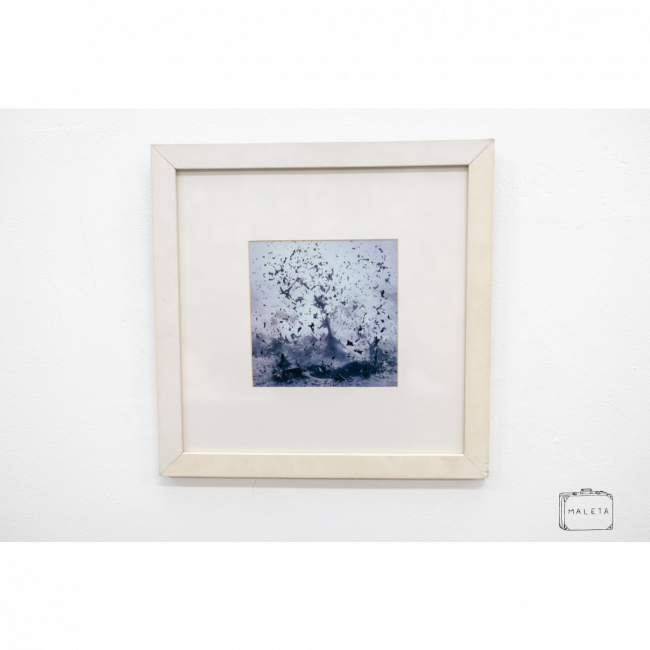 QUADRO EXPLOSÃO PARTÍCULAS DE TINTA - 30X30