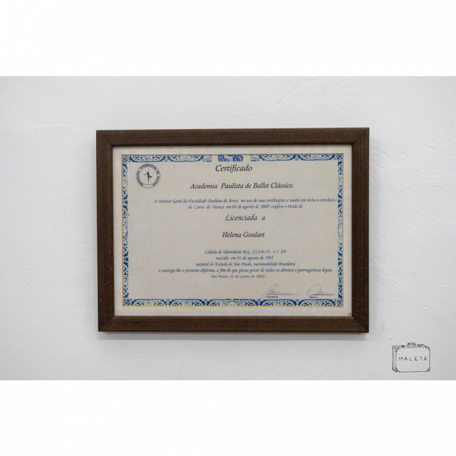 CERTIFICADO DE BALLET - 35X26