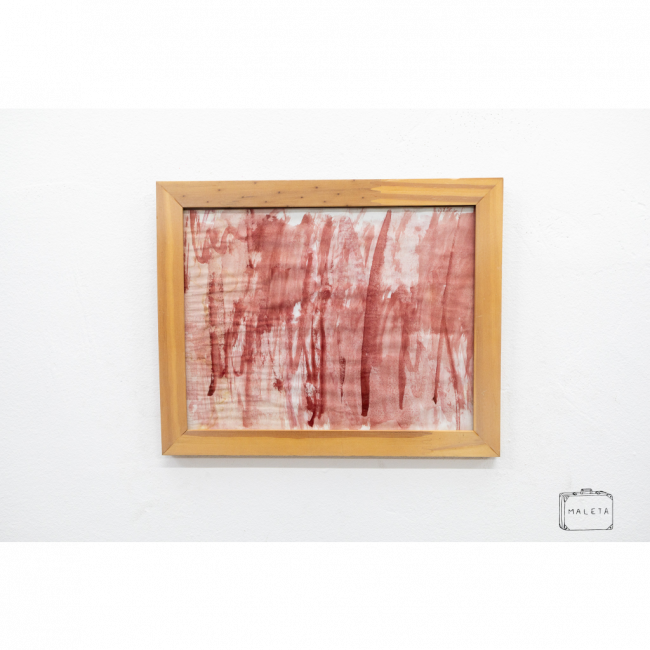 QUADRO BORRÃO BORDÔ - 29X23